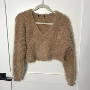Fuzzy Cropped Sweater size s/m